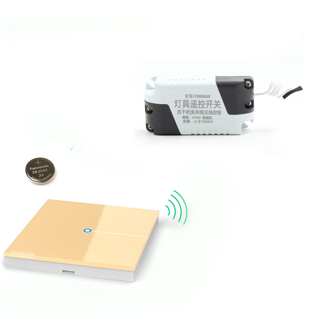 Smart Home EU/UK Touch Switch LED Wall Light Switch 110-240V 3 Gang 3 Way Waterproof Crystal Tempered Glass Panels