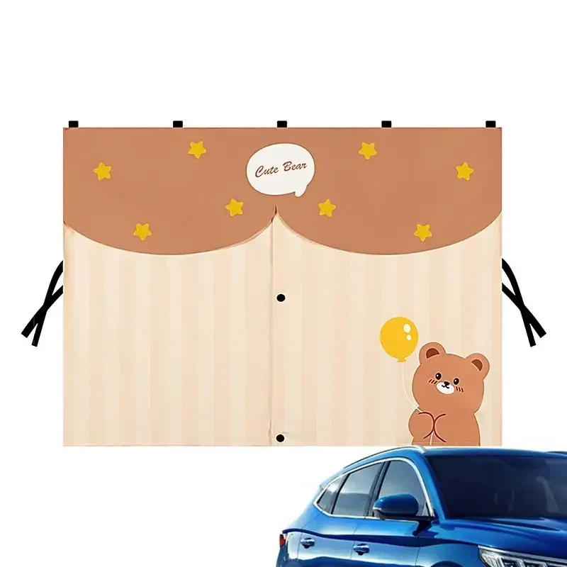 Parasoles para ventana lateral de coche, malla magnética Universal, cortinas protectoras de privacidad, protección UV contra el calor de doble capa, parasol para el lado trasero