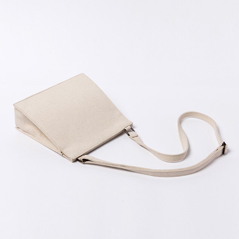 Westerse Stijl Kleine Tas Wit Canvas Literaire Handtassen Mori Schouder Schouder Kleine Vierkante Tas: Beige