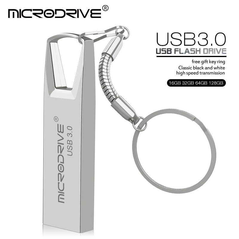 Clé USB 3.0 métallique à capacité réelle, support à mémoire de 4GB 8GB 16GB 64GB 32GB 128GB, lecteur Flash métallique haute vitesse, nouveauté