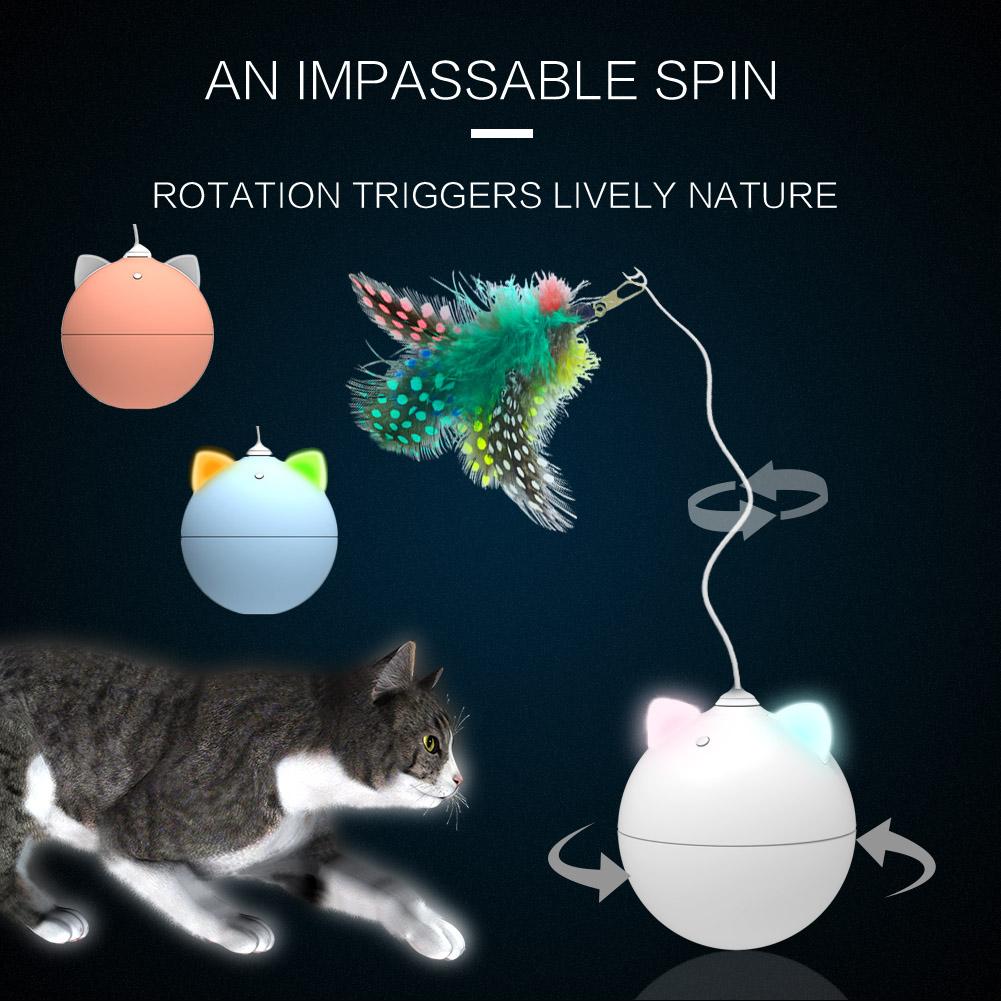 Huisdier Speelgoed Bal Robot Kat Speelgoed Interactieve Led Rolling Flash Bal Automatische Grappige Kat Speelgoed Snelle Levering
