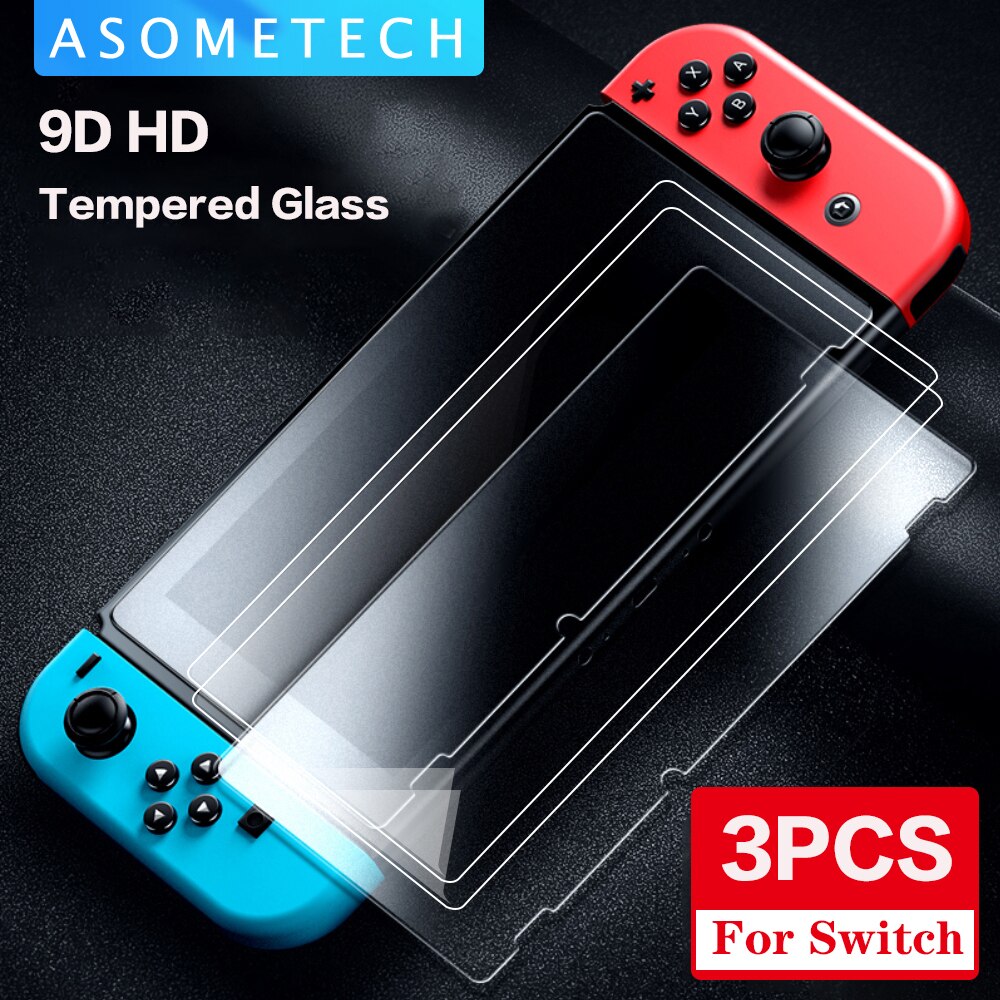 3PCS Screen Protectors For Nintendo Switch 0.3mm 9H Film Tempered Glass For Nintendo Switch OLED/Lite Console Switch Accessories