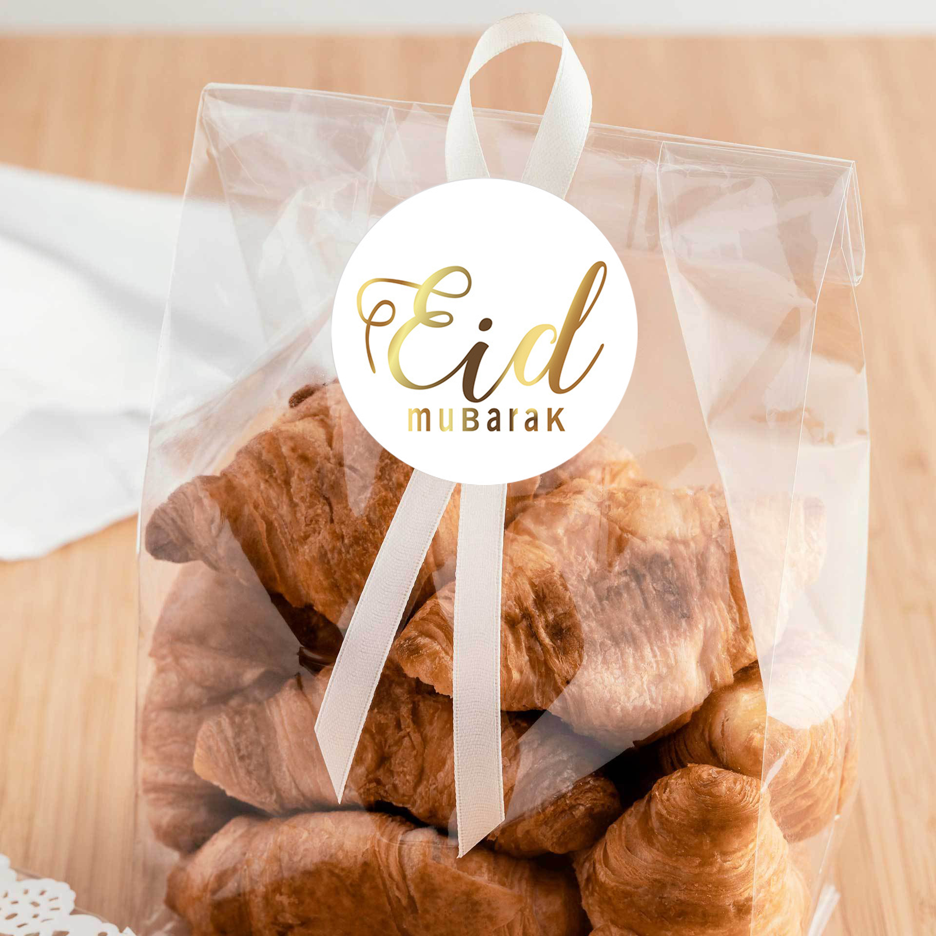 EID Mubarak Rollenaufkleber Ramadan Kareem Verpackung Siegelaufkleber Islam Muslim Festival Party Dekor EID Geschenketiketten