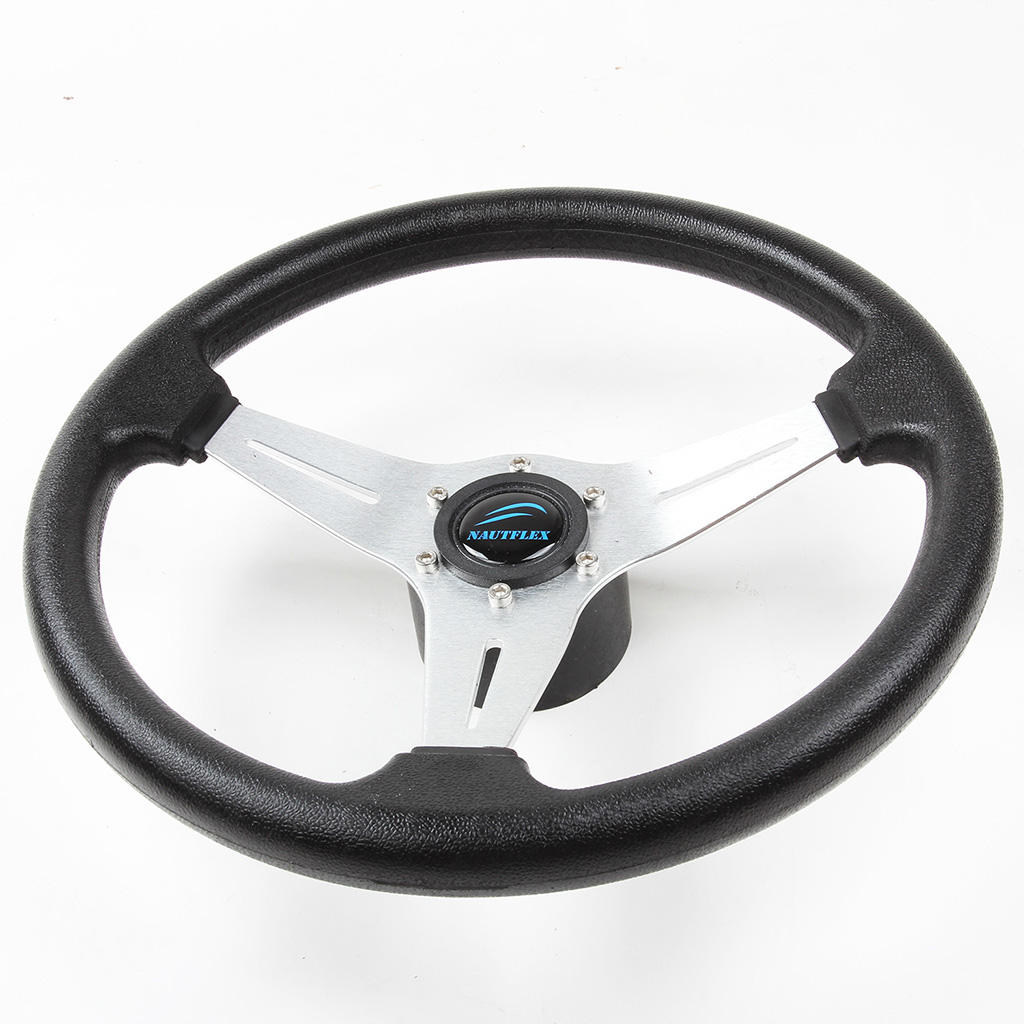 Boat Steering wheel W/ Adapter 3 spoke boats with a 3/4" tapered key Marine