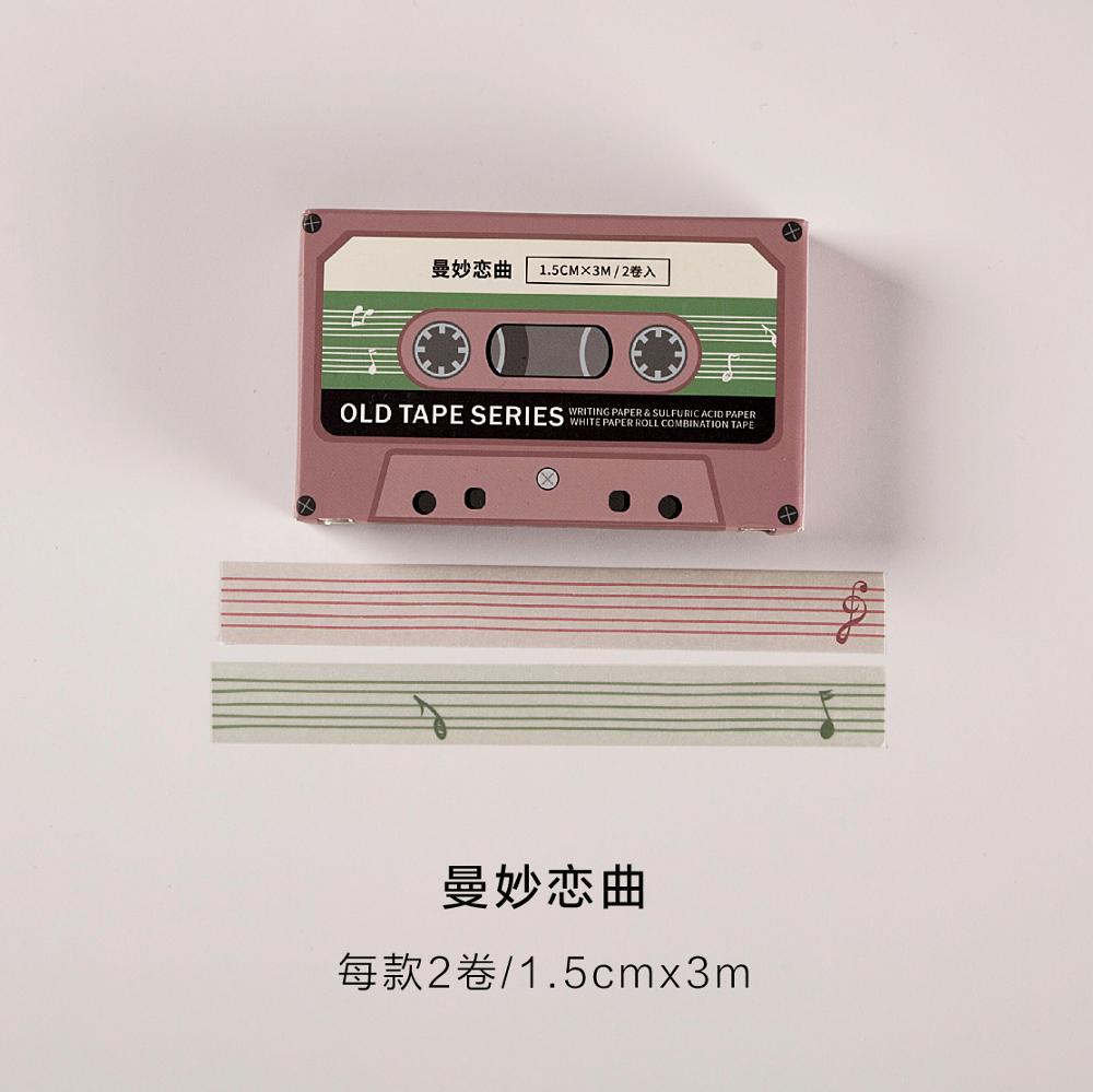 Old tape Writable Washi Tape Set Diy Masking Tape Cute Stickers School Suppliers Stationery Presented Craft Label Sticker: 2
