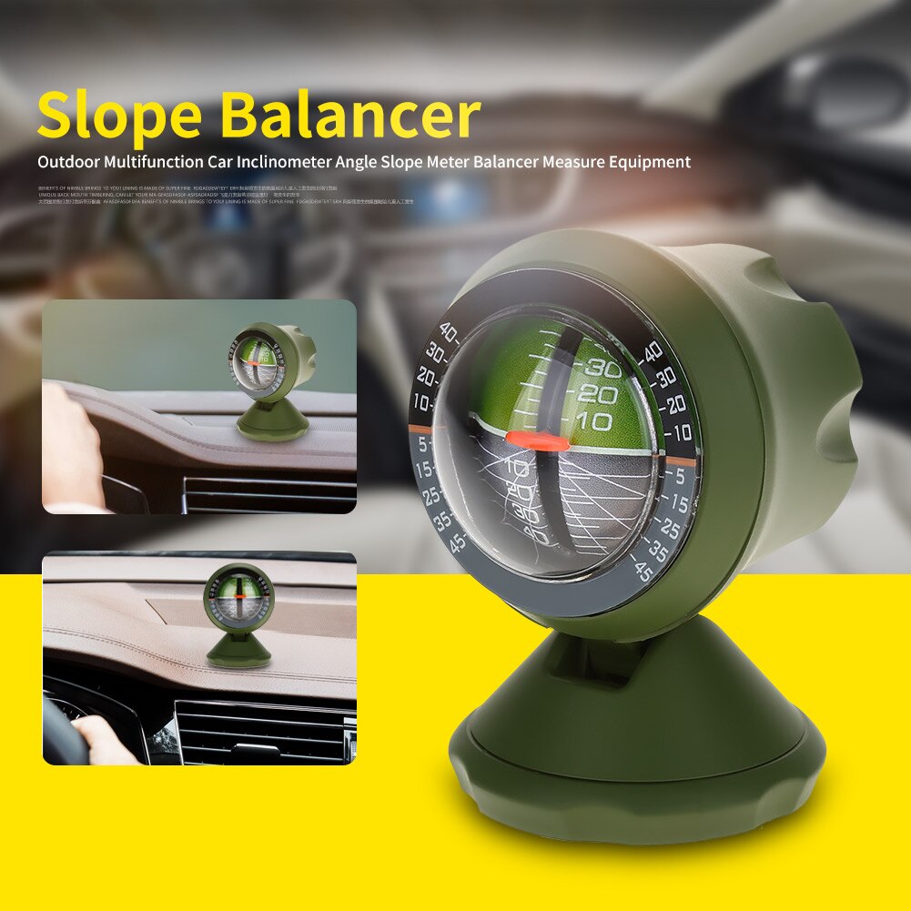 Car Inclinometer Ergonomic Adjustable Viewing Angle Slope Meter Balancer Measure Vehicle Compass Gradient Balancer