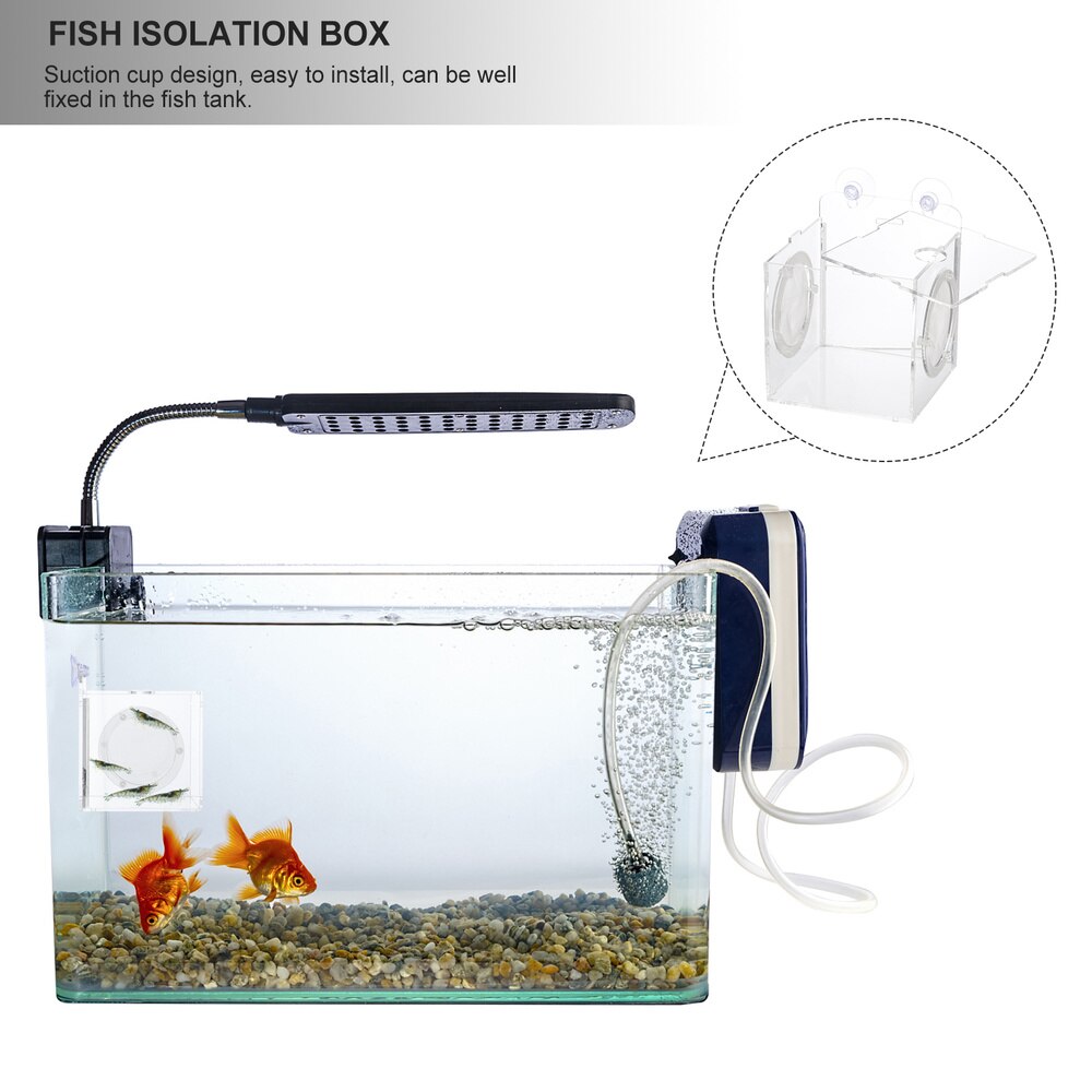 Acrylic Aquarium Incubator Box Transparent Breeding Tank for Fish Tank (10cm)