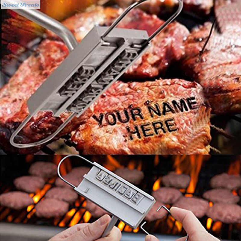 Sweettreats Barbecue ID Branding Iron Tools With Changeable 55 Letters BBQ Personality Steak Meat Branding Iron
