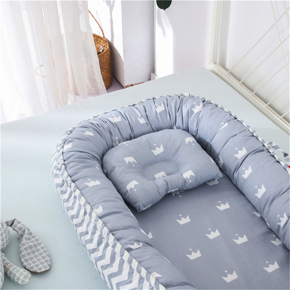 Portable Baby Crib Baby Bed Portable Newborns Bed Cot Baby Nest Cotton Children's Bed Portable Crib Folding Bed for Newborns