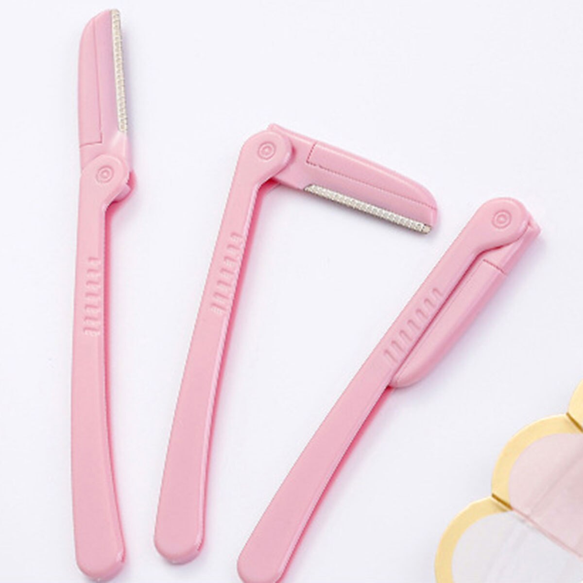 Recortador de cejas práctico, cuchilla de afeitar segura para la cara, eliminador de vello corporal y Facial, espátula, herramientas de maquillaje de belleza, 3/6 Uds.
