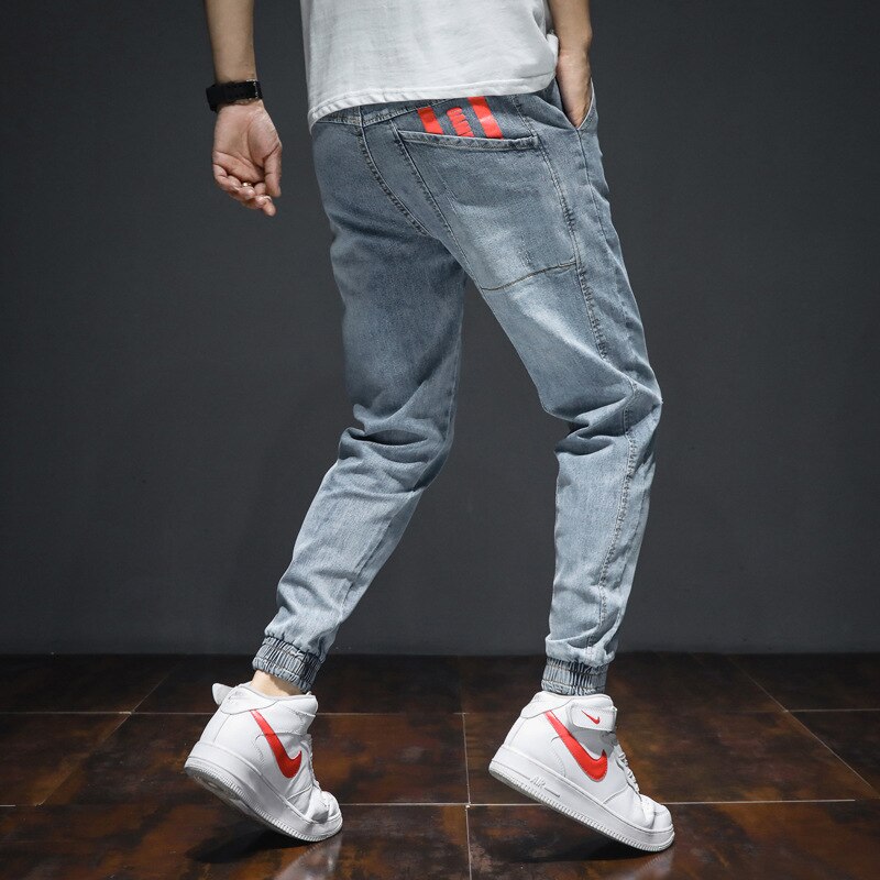 Streetwear bărbați blugi buzunare mare pantaloni cargo din denim blugi hip hop bărbați pantaloni de jogging pantaloni harem hombre 7xl