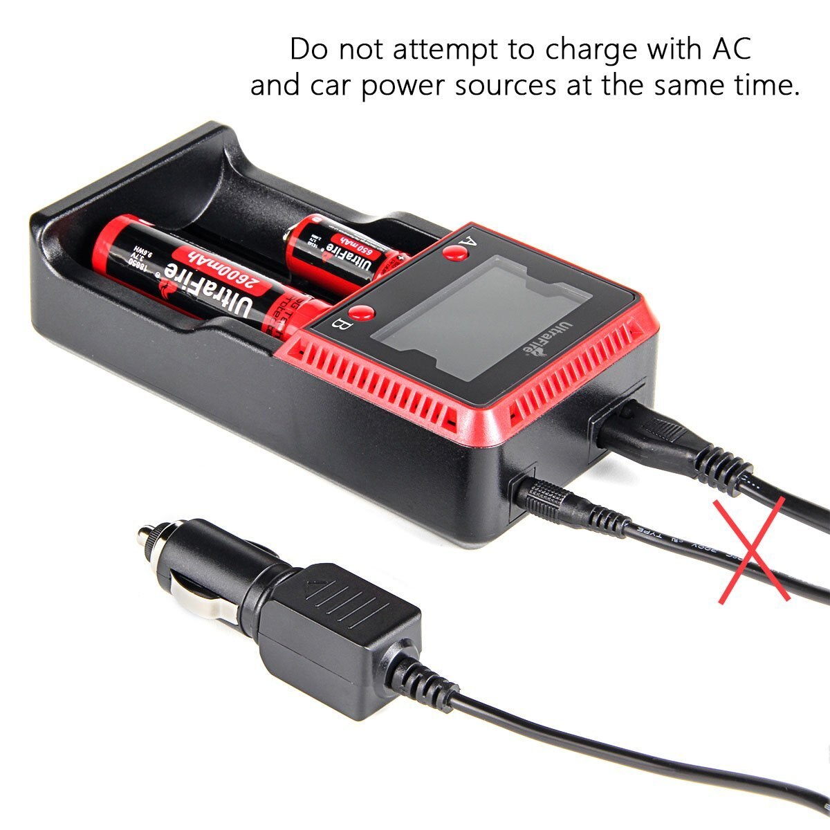 Universal Battery Charger H2 Portable Travel Speedy Smart Charger LCD Display Charger for Rechargeable Batteries