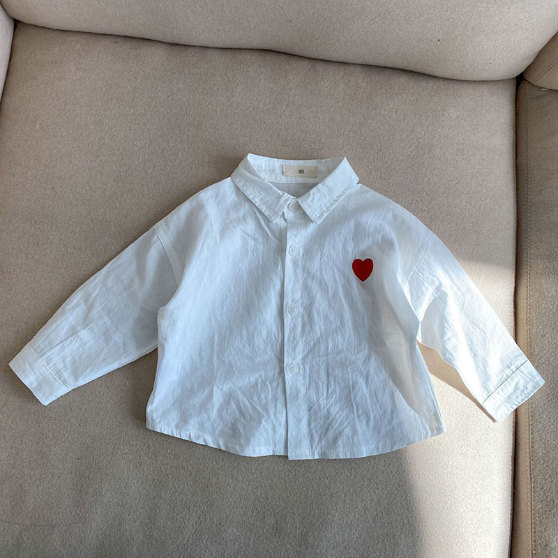 HAYANA 2022 Spring Kids Clothes Long Sleeve Boys Shirts Girls Blouses Korean Casual Shirt for Brother and Sister: white / 12M