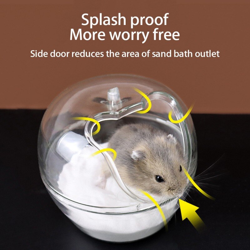 Hamsterbur badekar sandbad badekar tilbehør hamstergnager avtagbar sandbadeboks akryl plast kjæledyrbadekar