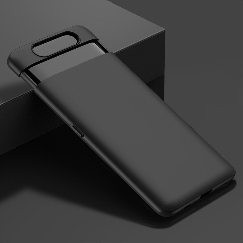 Case Voor Samsung Galaxy A80 Case 360 Graden Full Bescherm Back Cover Voor Samsung A80 Ultra Dunne Hard Pc Shockproof telefoon Gevallen: Black