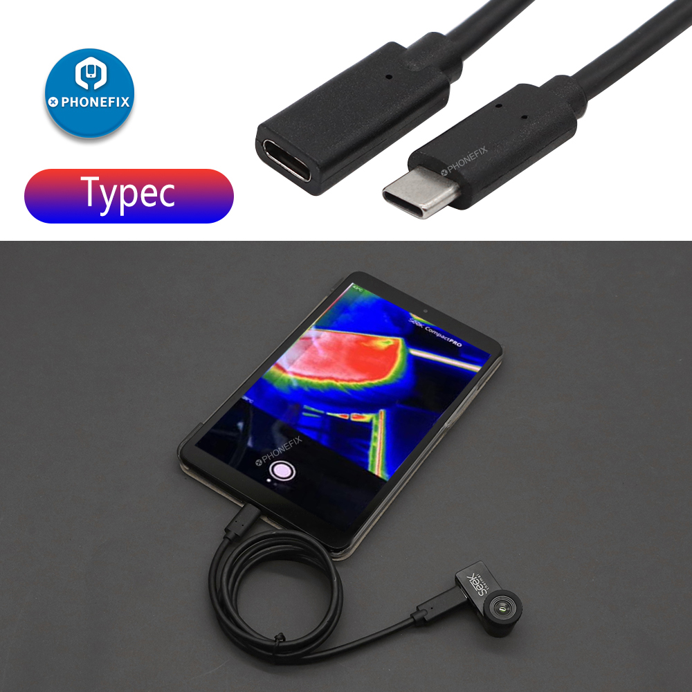 Rallonge Lightning 1M câble d'extension mâle à femelle pour appareil photo thermique Seek Compact PRO type-c/I.OS Android