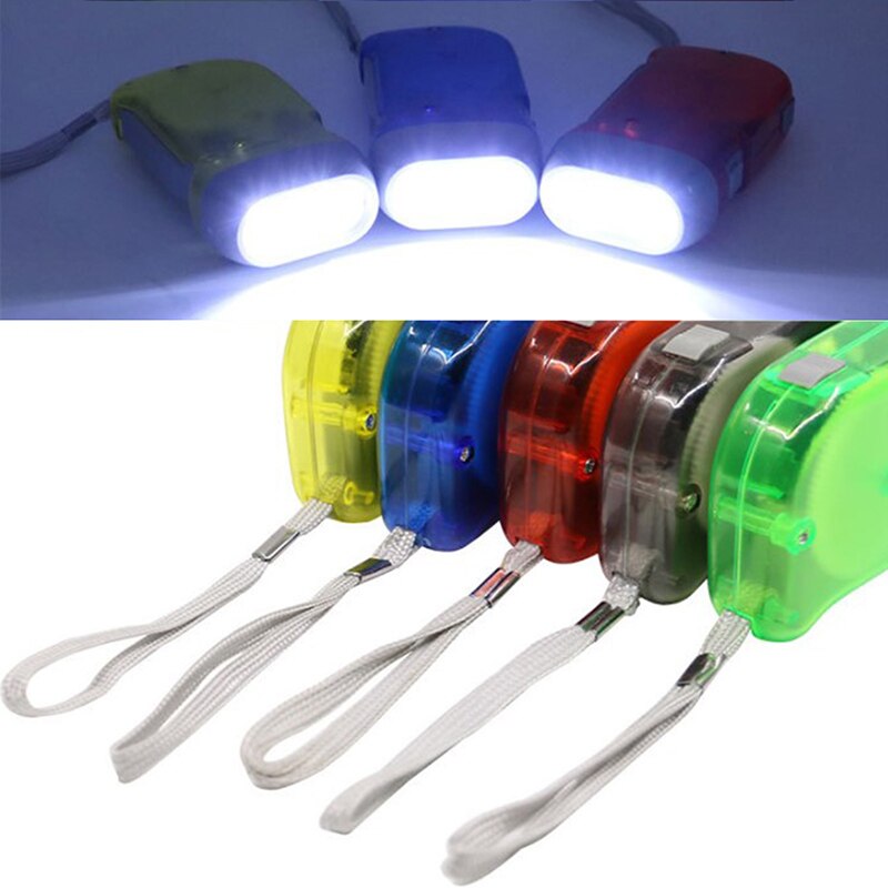 Led Hand Drukken Dynamo Zaklamp Lantaarn Draagbare Camping Hand Crank Zaklamp Emergency Lamp Licht Voor Outdoor Home