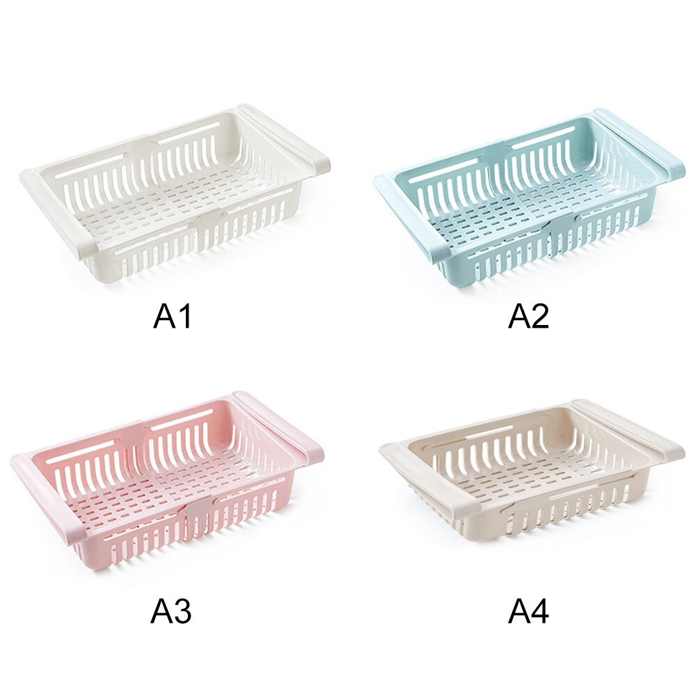 Stretchable Fridge Organizer Storage Rack Refrigerator Pull-out Drawers
