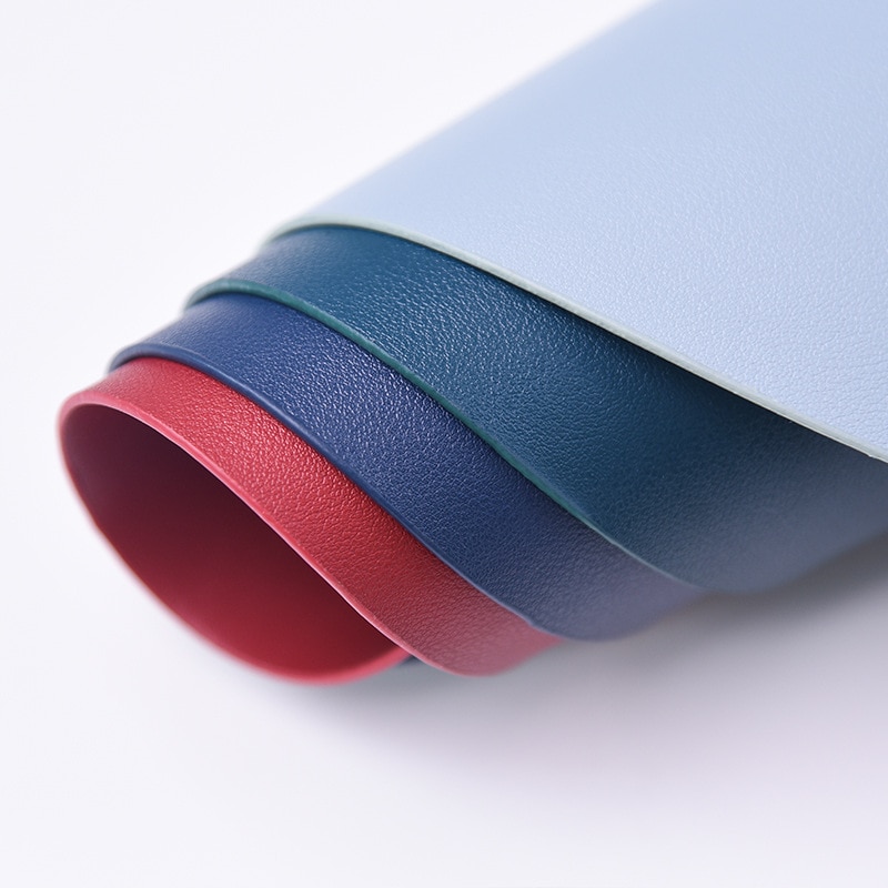 Inyahome runde læder dækkeservietter til spisning imiterede store pu dækkeservietter og små kaffeunderlag til køkken i hjemmet vandtætte