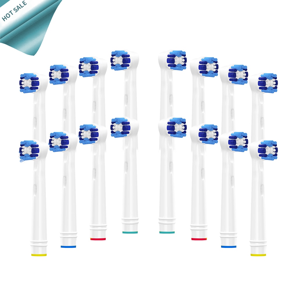 16PCS Opzetborstels voor Oral B, Vullingen Opzetborstels voor Oral-B FlossAction Elektrische Tandenborstel, microPulse Haren Premium
