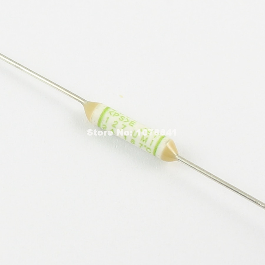 ELCUT – fusible thermique micro temp UMI, 10 pièces, Type Axial 127 TF, coupure 187 degrés 2a 250V