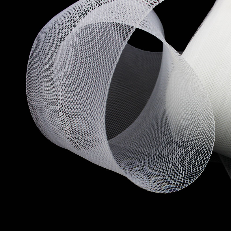 25/50/80mm 50 yards plat rigide plaine crinoline crinoline crin maille tresse pour robe de mariée/chapeau accessoires de couture