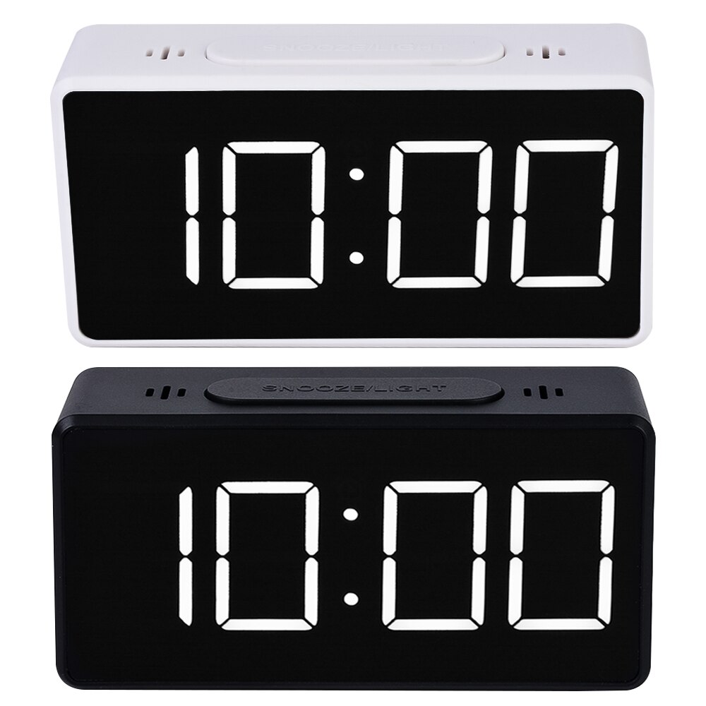 Digital alarm ledet ur snooze bordur elektronisk ur skrivebord alarm ur usb timer kalendermåler