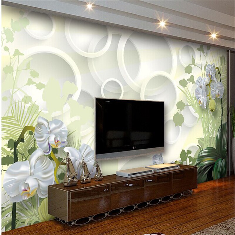 Beibehang 3d behang driedimensionale bloemen tv achtergrond korte muurschildering clivia naadloze muurschildering papel de parede wall paper