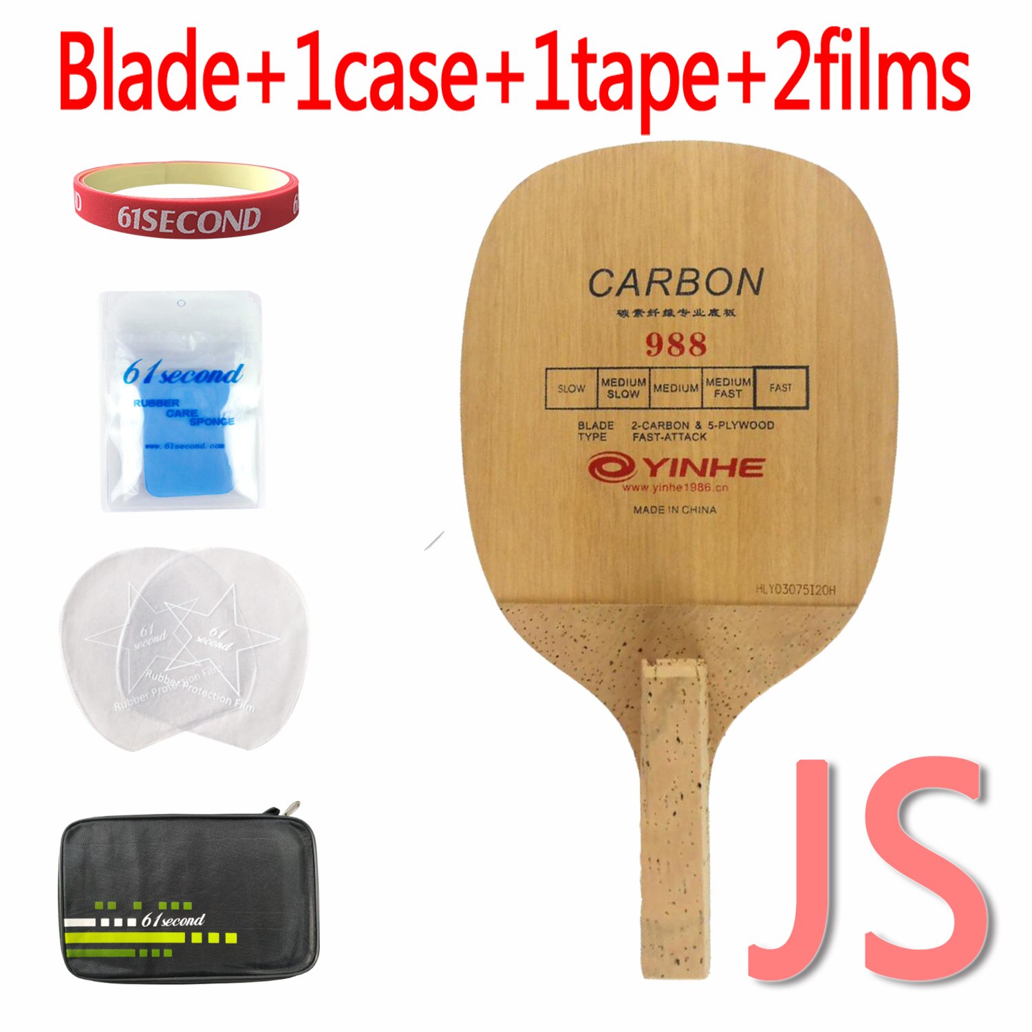 Original Yinhe Milky Way Galaxy Yinhe 988 Japanese penhold table tennis pingpong blade: JS with FM case