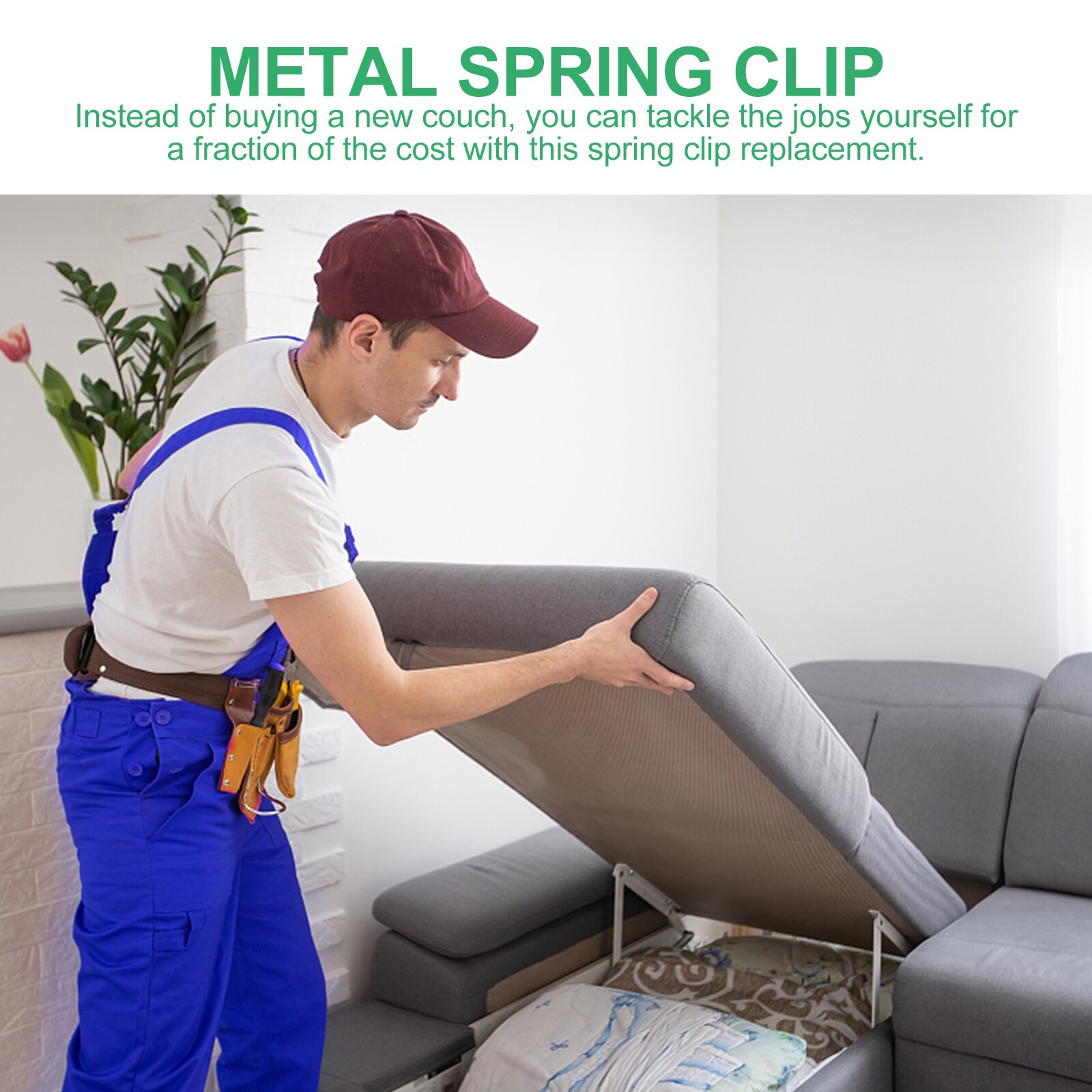 100pcs Spring Clip Nice Good Safe Sturdy Light Clips Repair Clip Sofa Clip for Home