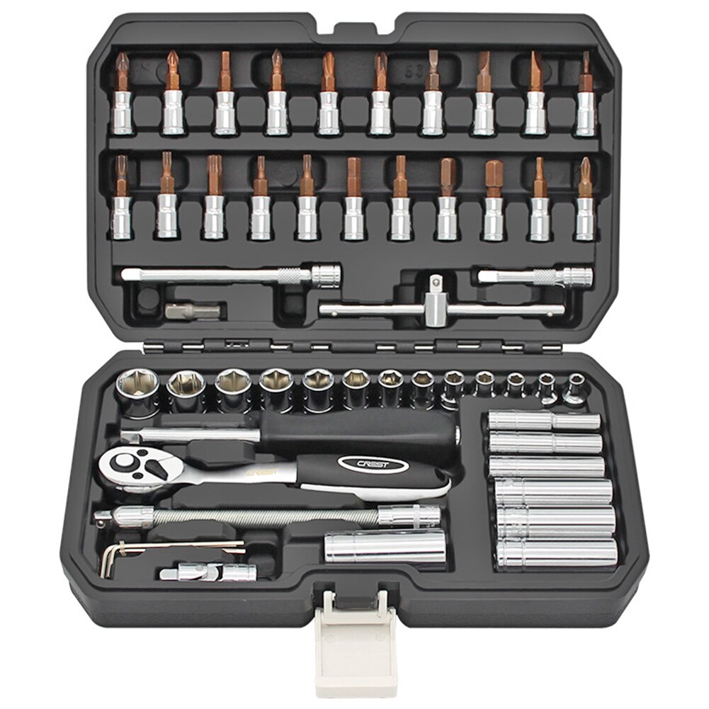 53pcs Multi-functional Ratchet Wrench Set Mechanic Auto Car Repair Tool with Box Hand Tools Ratchet Wrench Set