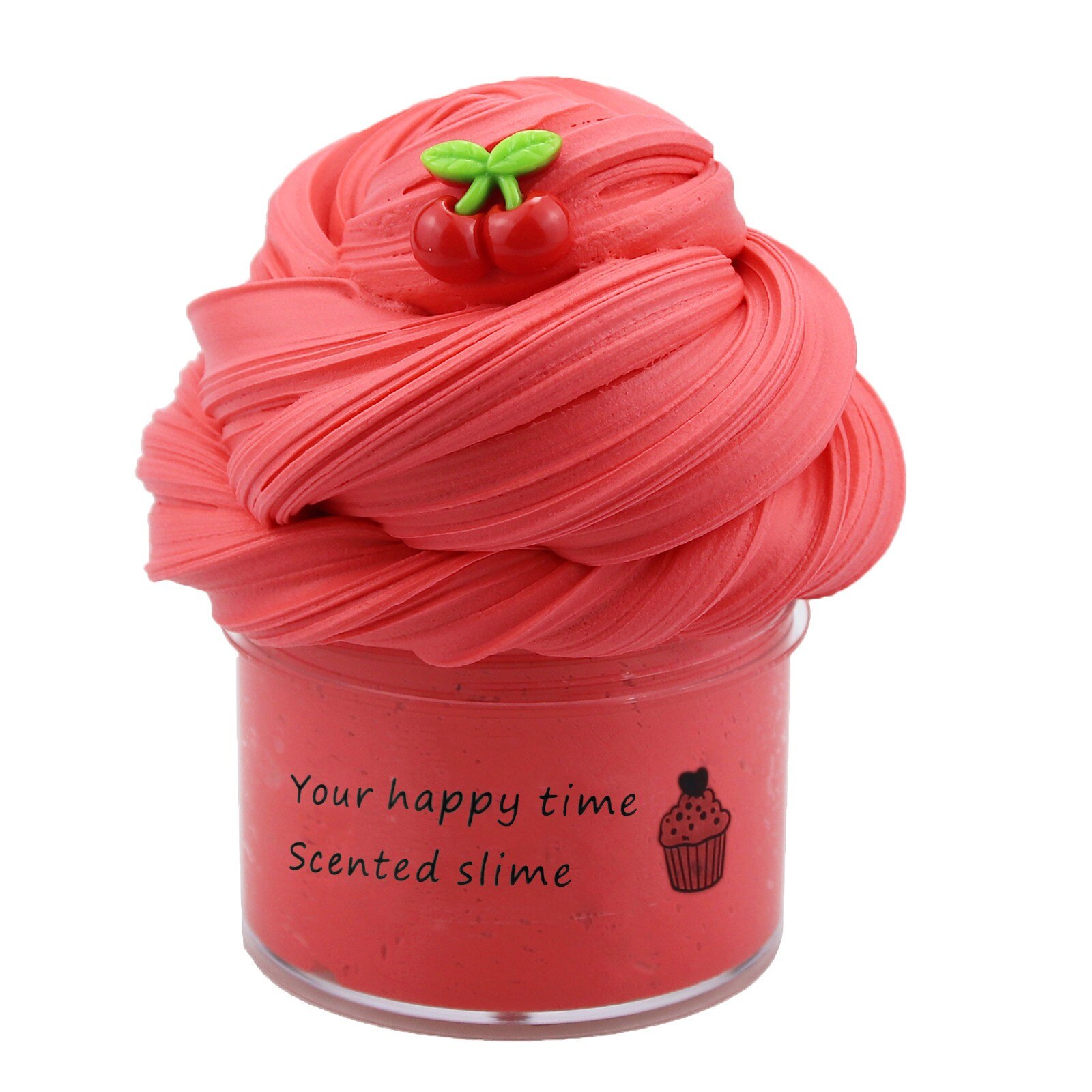 DIY suministros de masa viscosa Slime de fruta de la presión de los niños juguete de Slime Squishy suave y lento aumento de juguetes anti estrés: D