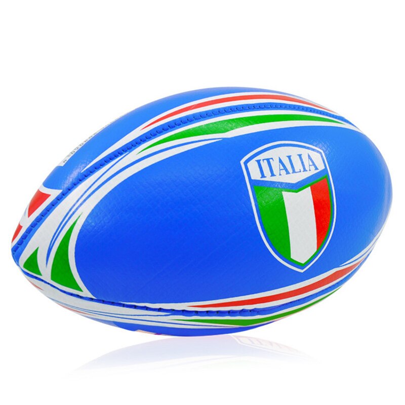 Inflatable Football Rubber Ball Rugby Kids Outdoor Sports Training: Blue