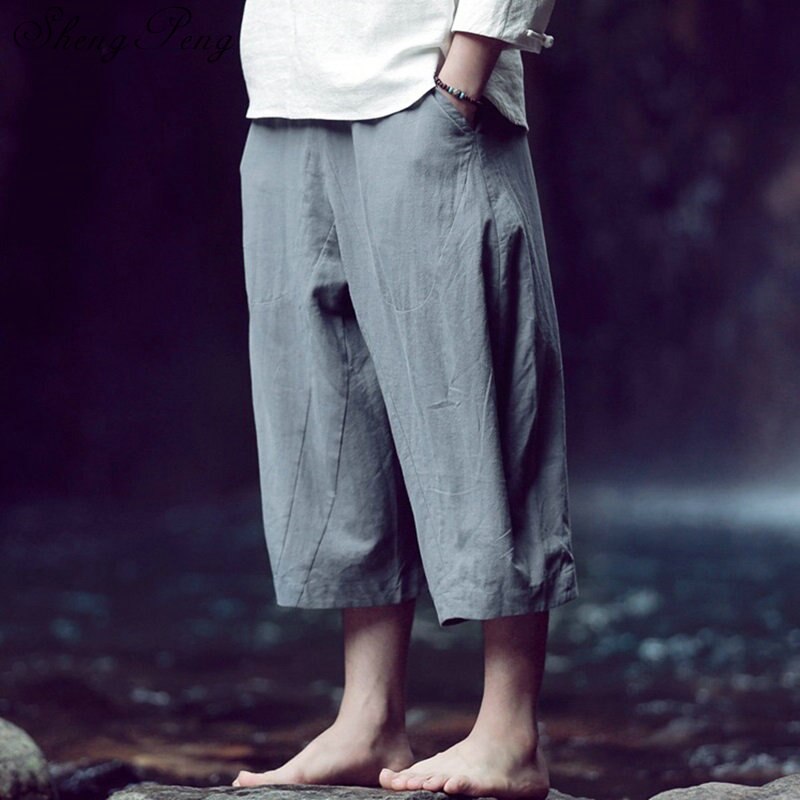 Bruce lee pants shaolin pants kung fu pants traditional chinese clothing chinese clothing store shanghai tang chinese men CC125: 3 / XXL