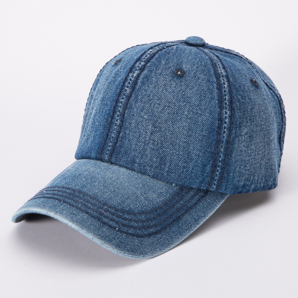 Venda quente feminino ajustável denim boné de tênis de beisebol ao ar livre simples pára-sol hip-hop hat dropshipping 0824