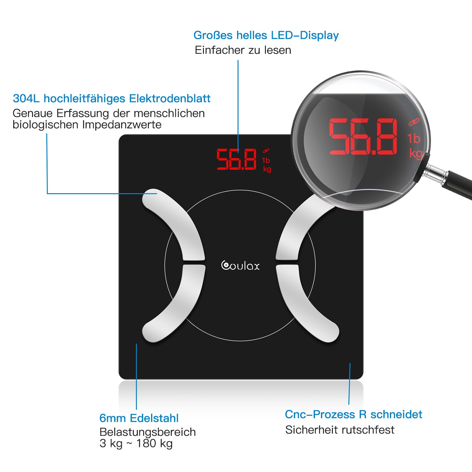 Bluetooth Body Fat Scales With App Digital Personal Scales Body Analysis For BMI Muscle Body Fat Protein BMR