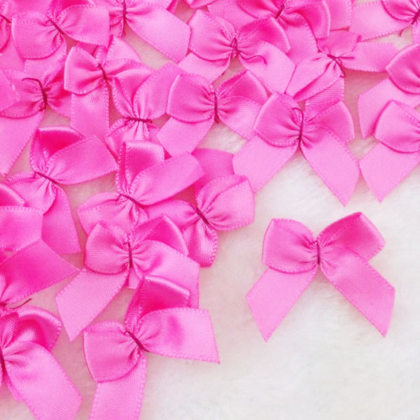 100pcs Mini Satin Ribbon Flowers Bows Craft Wedding Decoration Upick A176: Color 5