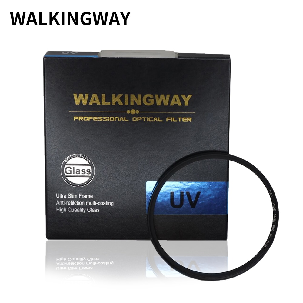 Walkingway UV Filter Camera Filter Ultra-Violet Protector Lens Filter 49/52/55/58/62 /67/72/77/82mm Filter voor Canon Sony Nikon