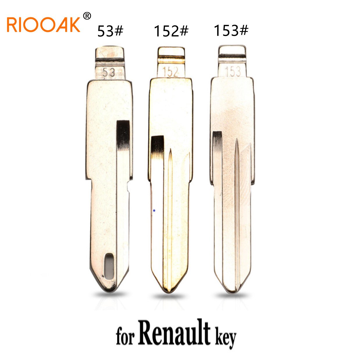 10Pcs Remote Key Blade Kd Vvdi Ongesneden Flip Blank Lishi VAC102 #152 153 #53 # Voor Renault megan Dacia Clio Stofdoek Vervanging Deel