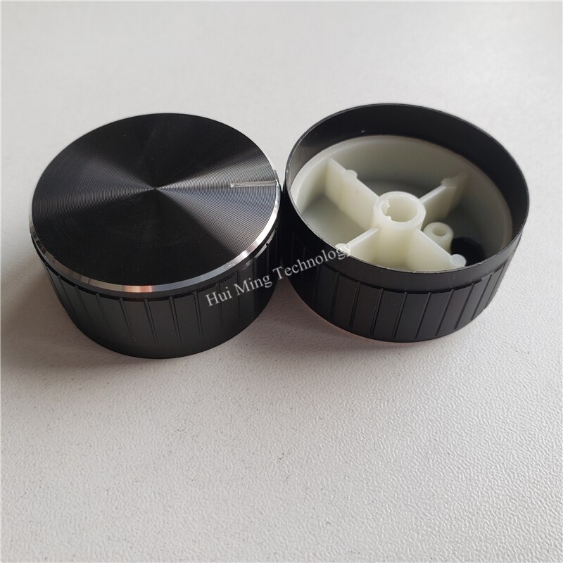 6 Stuks Aluminium Kunststof Knop Potentiometer Knop 40*19*6Mm Potentiometer Cap Volume Knop Switch Cap Voor hi-Fi Versterker