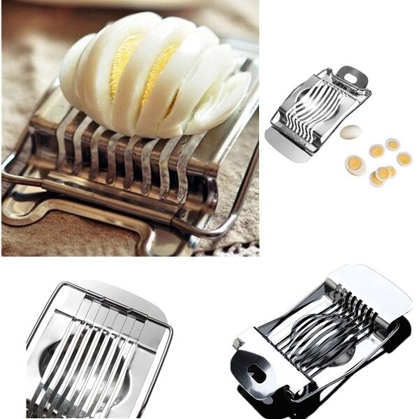 Cortador de huevos duros de acero inoxidable para el hogar, utensilios de cocina, accesorios