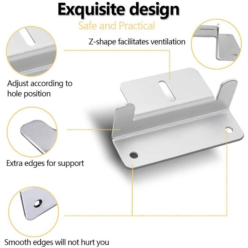 Solar Panel Mounting Bracket Aluminum Solar Panel Z Brackets Roof Solar Panel Bracket for RV, Caravans, Yach