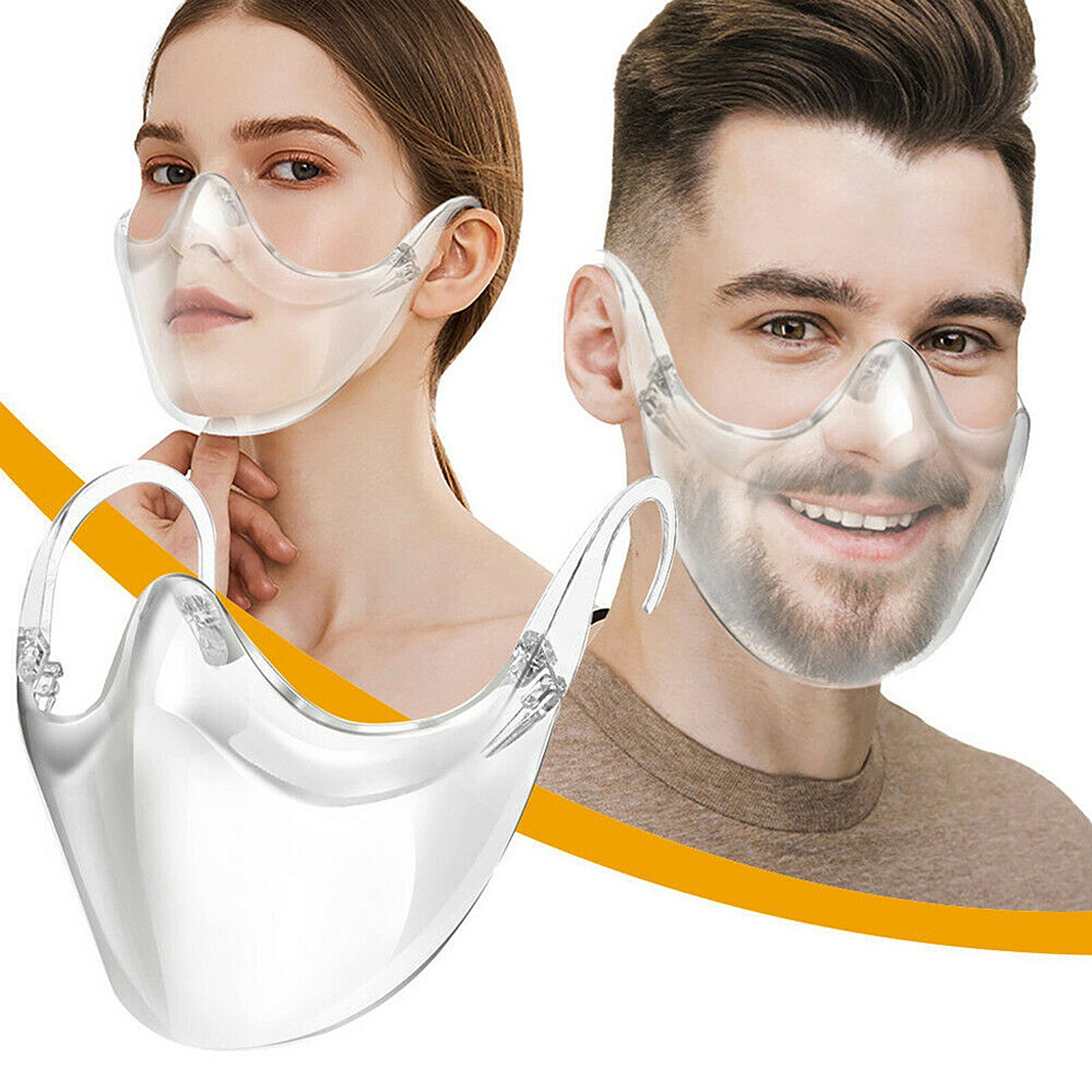 Clear Gezicht Shield Guard Beschermen Herbruikbare Transparante Half Gezichtsmasker Wasbare Anti-Splash Anti-Fog Veiligheid Cover