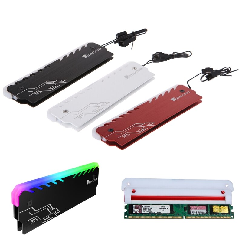 Aluminum RAM Heatsink Cooler RGB 265 Light Radiator Desktop Memory Cooling Vest