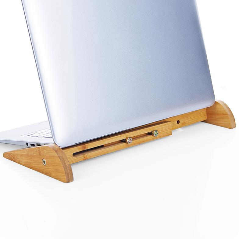 Enkelt træ notebook notebook kontor kontor tilbehør justerbar beslag desktop pad øget køling base hylde