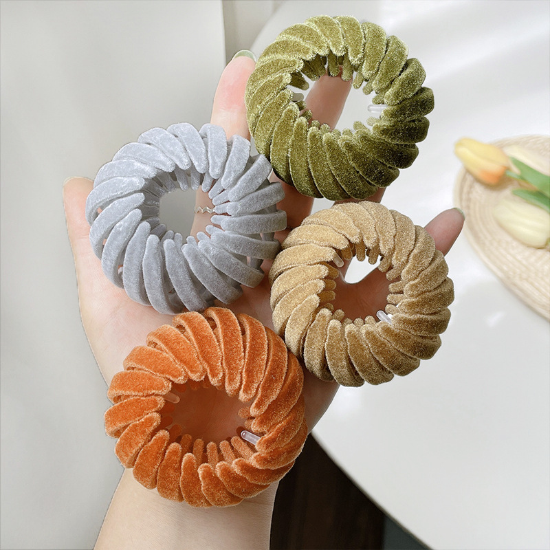 Haar Clip Vogelnest Vormige Magische Haar Houder Fluwelen Haar Ring Bal Hoofd Haar Apparaat Hoge Paardenstaart Haar Artefact Accessoires