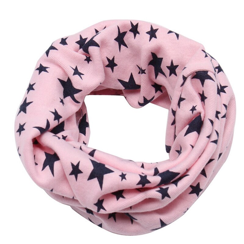 Crianças casuais Bebê Menina Menino Inverno Quente Lenço de Algodão Crianças Unisex Envoltório Pescoço Lenços Estrelas Imprimir Xaile do Lenço Lenço 1 pcs 2-10Y: Rosa