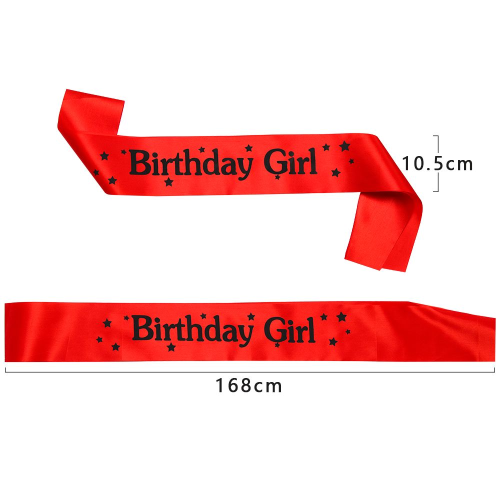 Birthday Girl Ribbons Shoulder Girdle Birthday Girl Glitter Satin Sash Mermaid Party Supplies Decoration Accessories