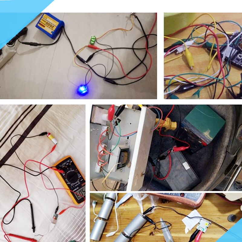 10pcs crocodile clip electronic DIY electric clip double-headed clip test clip power wire connection line accessory jumper