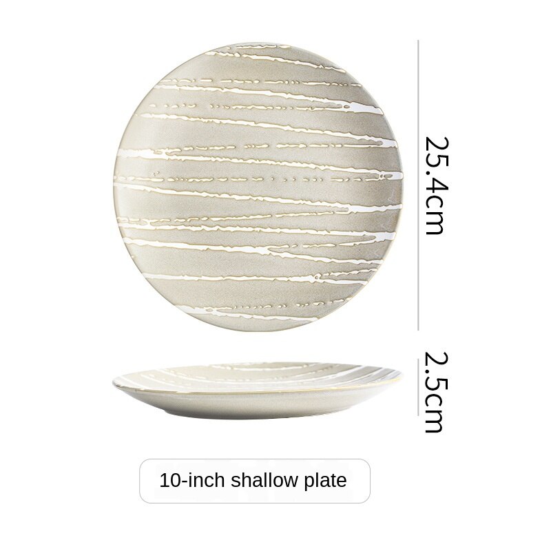 Europese Relief Stijl Diner Platen Eetkamer Plaat Portie Schotel Ronde Plaat Cake Lade Westerse Steak Ronde Lade Keuken Plaat ZH632: color10